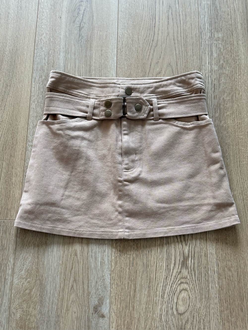 Stitch & Pine Belted Skirt Denim Size S